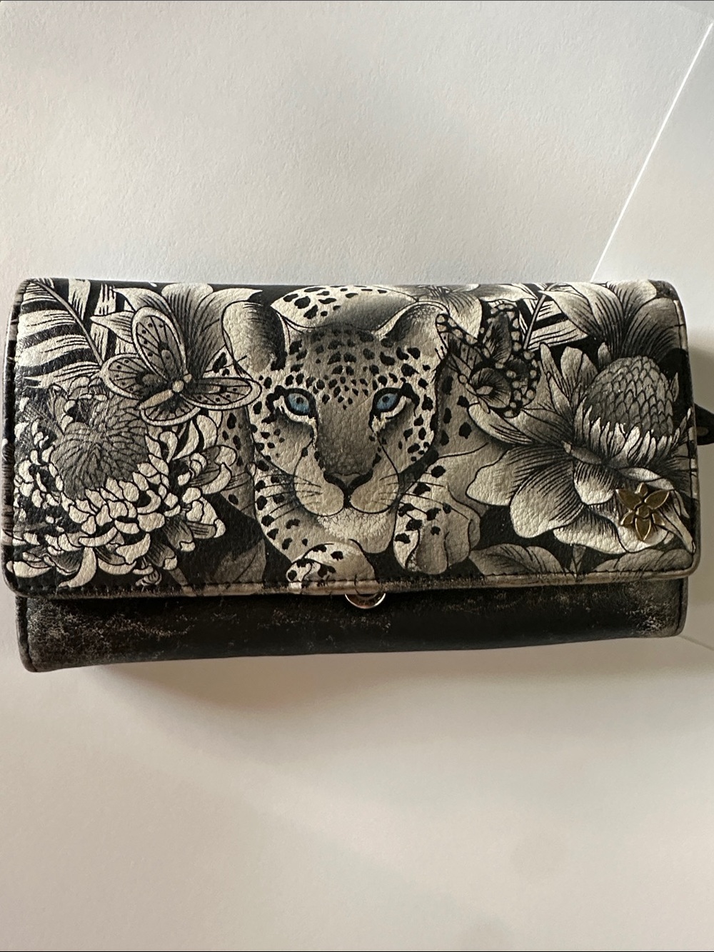 Anuschka Leather Hand Painted Wallet RFID